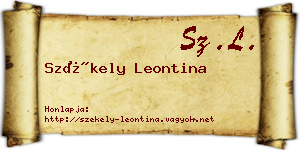 Székely Leontina névjegykártya